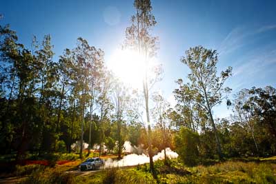 22;14-May-2011;22;ARC;Australia;Australian-Rally-Championship;IROQ;Imbil;International-Rally-Of-Queensland;John-McCarthy;Mitsubishi-Lancer-Evolution-X;QLD;Queensland;Sachs-Rally-Team;Steven-Shepheard;Sunshine-Coast;auto;motorsport;racing;sky;special-stage;sun;wide-angle