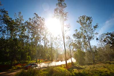 26;14-May-2011;26;ARC;Australia;Australian-Rally-Championship;Ben-Atkinson;Charlie-Drake;IROQ;Imbil;International-Rally-Of-Queensland;Mitsubishi-Lancer-Evolution-VIII;QLD;Queensland;Sunshine-Coast;auto;motorsport;racing;sky;special-stage;sun;wide-angle