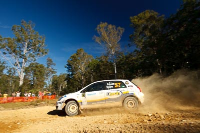 27;14-May-2011;27;ARC;Australia;Australian-Rally-Championship;IROQ;Imbil;International-Rally-Of-Queensland;Margot-Knowles;QLD;Queensland;Simon-Knowles;Sunshine-Coast;Toyota-Corolla-Sportivo;auto;motorsport;racing;special-stage;wide-angle