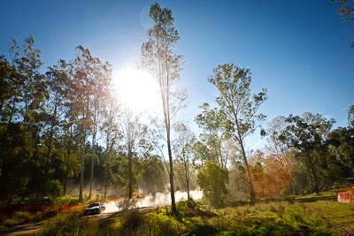 30;14-May-2011;30;ARC;Australia;Australian-Rally-Championship;DSA-Motorsport;IROQ;Imbil;International-Rally-Of-Queensland;Mark-Butcher;QLD;Queensland;Subaru-Impreza-WRX;Sunshine-Coast;Warren-Phillip‒Clarke;auto;motorsport;racing;sky;special-stage;sun;wide-angle