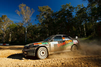 30;14-May-2011;30;ARC;Australia;Australian-Rally-Championship;DSA-Motorsport;IROQ;Imbil;International-Rally-Of-Queensland;Mark-Butcher;QLD;Queensland;Subaru-Impreza-WRX;Sunshine-Coast;Warren-Phillip‒Clarke;auto;motorsport;racing;special-stage;wide-angle