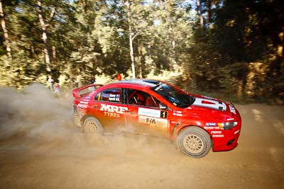 1;1;14-May-2011;APRC;Asia-Pacific-Rally-Championship;Australia;IROQ;Imbil;International-Rally-Of-Queensland;Katsu-Taguchi;Mark-Stacey;Mitsubishi-Lancer-Evolution-X;QLD;Queensland;Sunshine-Coast;Team-MRF;auto;motorsport;racing;special-stage;wide-angle