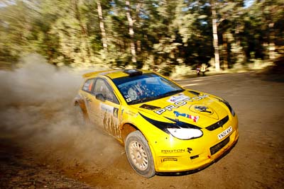 4;14-May-2011;2011-International-Rally-Of-Queensland;4;APRC;Alister-McRae;Asia-Pacific-Rally-Championship;Australia;Bill-Hayes;IROQ;Imbil;International-Rally-Of-Queensland;Proton-Motorsports;Proton-Satria-Neo-S2000;QLD;Queensland;Sunshine-Coast;Topshot;auto;dirt;dust;motorsport;racing;sideways;special-stage;wide-angle
