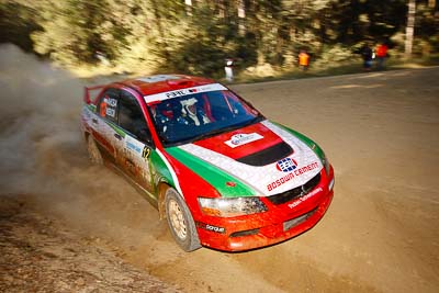 12;12;14-May-2011;APRC;Asia-Pacific-Rally-Championship;Australia;Bosowa-Rally-Team;Hade-Mboi;IROQ;Imbil;International-Rally-Of-Queensland;Mitsubishi-Lancer-Evolution-IX;QLD;Queensland;Subhan-Aksa;Sunshine-Coast;auto;motorsport;racing;special-stage;wide-angle