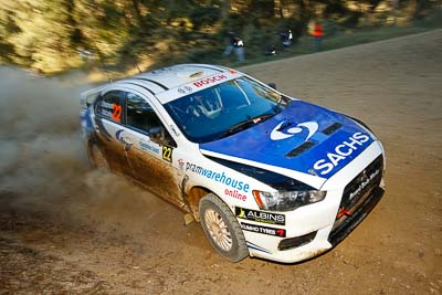 22;14-May-2011;22;ARC;Australia;Australian-Rally-Championship;IROQ;Imbil;International-Rally-Of-Queensland;John-McCarthy;Mitsubishi-Lancer-Evolution-X;QLD;Queensland;Sachs-Rally-Team;Steven-Shepheard;Sunshine-Coast;auto;motorsport;racing;special-stage;wide-angle