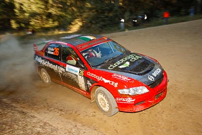 26;14-May-2011;26;ARC;Australia;Australian-Rally-Championship;Ben-Atkinson;Charlie-Drake;IROQ;Imbil;International-Rally-Of-Queensland;Mitsubishi-Lancer-Evolution-VIII;QLD;Queensland;Sunshine-Coast;auto;motorsport;racing;special-stage;wide-angle