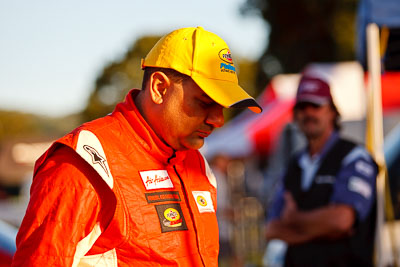 14-May-2011;APRC;Asia-Pacific-Rally-Championship;Australia;IROQ;Imbil;International-Rally-Of-Queensland;Jagdev-Singh;QLD;Queensland;Sunshine-Coast;auto;motorsport;portrait;racing;service-park;telephoto