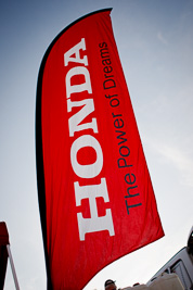 14-May-2011;28mm;ARC;Australia;Australian-Rally-Championship;Honda;IROQ;Imbil;International-Rally-Of-Queensland;QLD;Queensland;Sunshine-Coast;Topshot;auto;banner;brand;detail;flag;logo;motorsport;racing;service-park;twilight;wide-angle