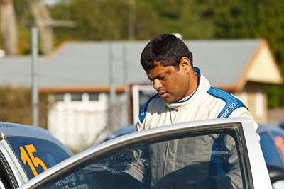 15-May-2011;APRC;Asia-Pacific-Rally-Championship;Australia;IROQ;Imbil;International-Rally-Of-Queensland;QLD;Queensland;Sunshine-Coast;Vivek-Ponnusamy;auto;motorsport;portrait;racing;service-park;telephoto