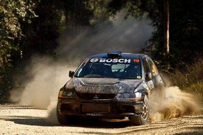 19;15-May-2011;19;ARC;Activ-RallySport;Australia;Australian-Rally-Championship;IROQ;Imbil;International-Rally-Of-Queensland;Justin-Dowel;Matt-Lee;Mitsubishi-Lancer-Evolution-IX;QLD;Queensland;Sunshine-Coast;auto;motorsport;racing;special-stage;telephoto