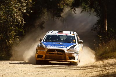 22;15-May-2011;22;ARC;Australia;Australian-Rally-Championship;IROQ;Imbil;International-Rally-Of-Queensland;John-McCarthy;Mitsubishi-Lancer-Evolution-X;QLD;Queensland;Sachs-Rally-Team;Steven-Shepheard;Sunshine-Coast;auto;motorsport;racing;special-stage;telephoto