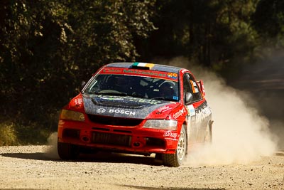 26;15-May-2011;26;ARC;Australia;Australian-Rally-Championship;Ben-Atkinson;Charlie-Drake;IROQ;Imbil;International-Rally-Of-Queensland;Mitsubishi-Lancer-Evolution-VIII;QLD;Queensland;Sunshine-Coast;auto;motorsport;racing;special-stage;telephoto