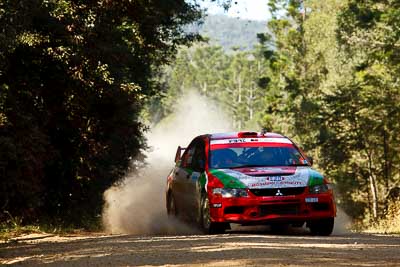 12;12;15-May-2011;APRC;Asia-Pacific-Rally-Championship;Australia;Bosowa-Rally-Team;Hade-Mboi;IROQ;Imbil;International-Rally-Of-Queensland;Mitsubishi-Lancer-Evolution-IX;QLD;Queensland;Subhan-Aksa;Sunshine-Coast;auto;motorsport;racing;special-stage;telephoto