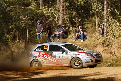 15;15-May-2011;APRC;Asia-Pacific-Rally-Championship;Australia;IROQ;Imbil;International-Rally-Of-Queensland;Karamjit-Singh;Proton-Cusco-Rally-Team;Proton-Satria-Neo;QLD;Queensland;Sunshine-Coast;Vivek-Ponnusamy;auto;motorsport;racing;special-stage;telephoto