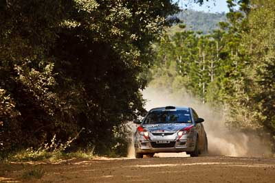 16;15-May-2011;16;APRC;Akira-Bamba;Asia-Pacific-Rally-Championship;Australia;IROQ;Imbil;International-Rally-Of-Queensland;Proton-Cusco-Rally-Team;Proton-Satria-Neo;QLD;Queensland;Sunshine-Coast;Takahiro-Yasui;auto;motorsport;racing;special-stage;telephoto