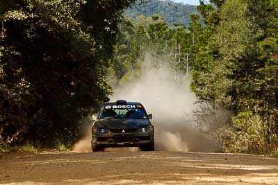 19;15-May-2011;19;ARC;Activ-RallySport;Australia;Australian-Rally-Championship;IROQ;Imbil;International-Rally-Of-Queensland;Justin-Dowel;Matt-Lee;Mitsubishi-Lancer-Evolution-IX;QLD;Queensland;Sunshine-Coast;auto;motorsport;racing;special-stage;telephoto