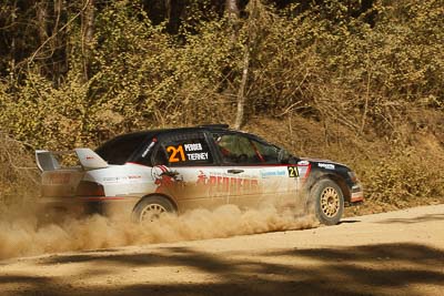 21;15-May-2011;21;ARC;Australia;Australian-Rally-Championship;IROQ;Imbil;International-Rally-Of-Queensland;Lee-Tierney;Mark-Pedder;Mitsubishi-Lancer-Evolution-IX;Pedders-Suspension;QLD;Queensland;Sunshine-Coast;auto;motorsport;racing;special-stage;telephoto