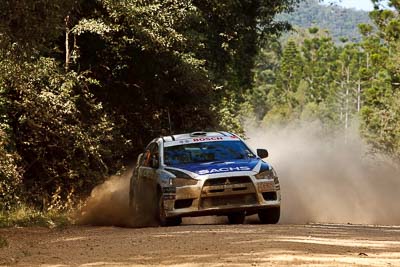 22;15-May-2011;22;ARC;Australia;Australian-Rally-Championship;IROQ;Imbil;International-Rally-Of-Queensland;John-McCarthy;Mitsubishi-Lancer-Evolution-X;QLD;Queensland;Sachs-Rally-Team;Steven-Shepheard;Sunshine-Coast;auto;motorsport;racing;special-stage;telephoto