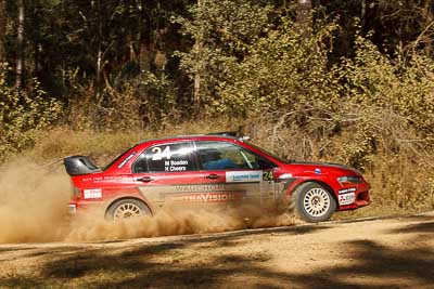 24;15-May-2011;24;ARC;Australia;Australian-Rally-Championship;Helen-Cheers;IROQ;Imbil;International-Rally-Of-Queensland;Michael-Boaden;Mitsubishi-Lancer-Evolution-IX;QLD;Queensland;Sunshine-Coast;auto;motorsport;racing;special-stage;telephoto