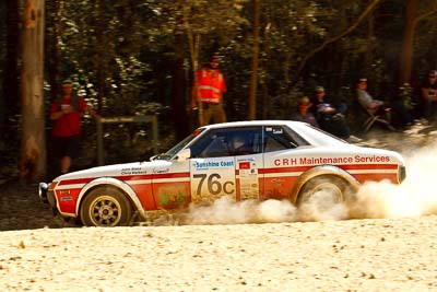 76;15-May-2011;76;Australia;Australian-Classic-Rally-Championship;Chris-Harbeck;IROQ;Imbil;International-Rally-Of-Queensland;John-Blake;QLD;Queensland;Sunshine-Coast;Toyota-Celica;auto;motorsport;racing;special-stage;telephoto