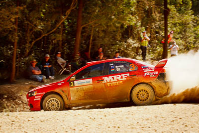 3;15-May-2011;3;APRC;Asia-Pacific-Rally-Championship;Australia;Gaurav-Gill;Glen-Macneall;IROQ;Imbil;International-Rally-Of-Queensland;Mitsubishi-Lancer-Evolution-X;QLD;Queensland;Sunshine-Coast;Team-MRF;auto;motorsport;racing;special-stage;telephoto