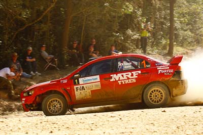 1;1;15-May-2011;APRC;Asia-Pacific-Rally-Championship;Australia;IROQ;Imbil;International-Rally-Of-Queensland;Katsu-Taguchi;Mark-Stacey;Mitsubishi-Lancer-Evolution-X;QLD;Queensland;Sunshine-Coast;Team-MRF;auto;motorsport;racing;special-stage;telephoto