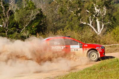 1;1;15-May-2011;APRC;Asia-Pacific-Rally-Championship;Australia;IROQ;Imbil;International-Rally-Of-Queensland;Katsu-Taguchi;Mark-Stacey;Mitsubishi-Lancer-Evolution-X;QLD;Queensland;Sunshine-Coast;Team-MRF;auto;motorsport;racing;special-stage;telephoto