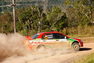 12;12;15-May-2011;APRC;Asia-Pacific-Rally-Championship;Australia;Bosowa-Rally-Team;Hade-Mboi;IROQ;Imbil;International-Rally-Of-Queensland;Mitsubishi-Lancer-Evolution-IX;QLD;Queensland;Subhan-Aksa;Sunshine-Coast;auto;motorsport;racing;special-stage;telephoto