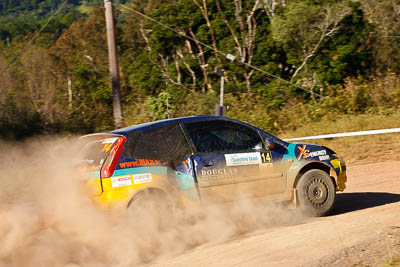 14;14;15-May-2011;APRC;Asia-Pacific-Rally-Championship;Australia;Daymon-Nicoli;Ford-Fiesta-ST;IROQ;Imbil;International-Rally-Of-Queensland;QLD;Queensland;Razvan-Vlad;Sunshine-Coast;auto;motorsport;racing;special-stage;telephoto