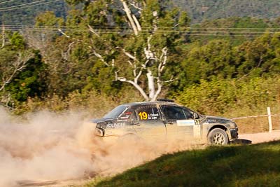 19;15-May-2011;19;ARC;Activ-RallySport;Australia;Australian-Rally-Championship;IROQ;Imbil;International-Rally-Of-Queensland;Justin-Dowel;Matt-Lee;Mitsubishi-Lancer-Evolution-IX;QLD;Queensland;Sunshine-Coast;auto;motorsport;racing;special-stage;telephoto