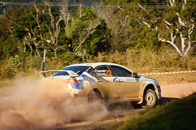 22;15-May-2011;22;ARC;Australia;Australian-Rally-Championship;IROQ;Imbil;International-Rally-Of-Queensland;John-McCarthy;Mitsubishi-Lancer-Evolution-X;QLD;Queensland;Sachs-Rally-Team;Steven-Shepheard;Sunshine-Coast;auto;motorsport;racing;special-stage;telephoto