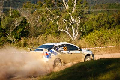 22;15-May-2011;22;ARC;Australia;Australian-Rally-Championship;IROQ;Imbil;International-Rally-Of-Queensland;John-McCarthy;Mitsubishi-Lancer-Evolution-X;QLD;Queensland;Sachs-Rally-Team;Steven-Shepheard;Sunshine-Coast;auto;motorsport;racing;special-stage;telephoto