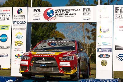 5;15-May-2011;5;APRC;Asia-Pacific-Rally-Championship;Australia;IROQ;Ieuan-Thomas;Imbil;International-Rally-Of-Queensland;Mark-Higgins;Mitsubishi-Lancer-Evolution-X;QLD;Queensland;Soueast-Motor-Kumho-Team;Sunshine-Coast;auto;motorsport;podium;racing;telephoto