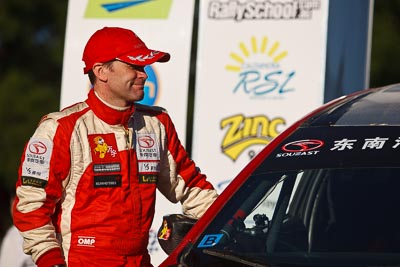 15-May-2011;APRC;Asia-Pacific-Rally-Championship;Australia;IROQ;Ieuan-Thomas;Imbil;International-Rally-Of-Queensland;QLD;Queensland;Sunshine-Coast;auto;motorsport;podium;portrait;racing;telephoto