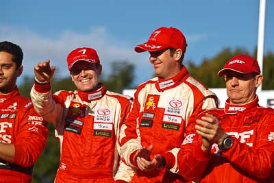 15-May-2011;APRC;Asia-Pacific-Rally-Championship;Australia;IROQ;Ieuan-Thomas;Imbil;International-Rally-Of-Queensland;Mark-Higgins;QLD;Queensland;Sunshine-Coast;auto;motorsport;podium;portrait;racing;telephoto