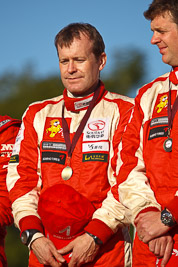 15-May-2011;APRC;Asia-Pacific-Rally-Championship;Australia;IROQ;Ieuan-Thomas;Imbil;International-Rally-Of-Queensland;QLD;Queensland;Sunshine-Coast;auto;motorsport;podium;portrait;racing;telephoto