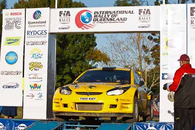 4;15-May-2011;4;APRC;Alister-McRae;Asia-Pacific-Rally-Championship;Australia;Bill-Hayes;IROQ;Imbil;International-Rally-Of-Queensland;Proton-Motorsports;Proton-Satria-Neo-S2000;QLD;Queensland;Sunshine-Coast;auto;motorsport;podium;racing;telephoto