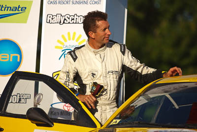 15-May-2011;APRC;Asia-Pacific-Rally-Championship;Australia;Bill-Hayes;IROQ;Imbil;International-Rally-Of-Queensland;QLD;Queensland;Sunshine-Coast;auto;motorsport;podium;portrait;racing;telephoto