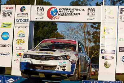 10;10;15-May-2011;APRC;Asia-Pacific-Rally-Championship;Australia;Daniel-Palau;IROQ;Imbil;International-Rally-Of-Queensland;Possum-Bourne-Motorsport;QLD;Queensland;Sunshine-Coast;Thierry-Song;auto;motorsport;podium;racing;telephoto