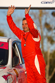 15-May-2011;APRC;Asia-Pacific-Rally-Championship;Australia;Daniel-Palau;IROQ;Imbil;International-Rally-Of-Queensland;QLD;Queensland;Sunshine-Coast;auto;motorsport;podium;racing;telephoto