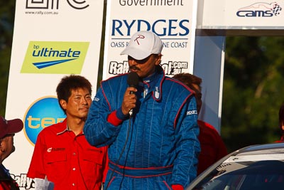 15-May-2011;APRC;Asia-Pacific-Rally-Championship;Australia;IROQ;Imbil;International-Rally-Of-Queensland;Karamjit-Singh;QLD;Queensland;Sunshine-Coast;auto;motorsport;podium;racing;telephoto