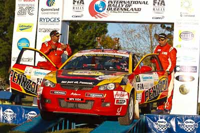 17;15-May-2011;17;APRC;Asia-Pacific-Rally-Championship;Australia;Gunaseelan-Rajoo;IROQ;Imbil;International-Rally-Of-Queensland;Jagdev-Singh;Pennzoil-GSR-Racing-Team;Proton-Satria-Neo;QLD;Queensland;Sunshine-Coast;auto;motorsport;podium;racing;telephoto