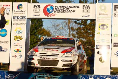 20;15-May-2011;20;ARC;Australia;Australian-Rally-Championship;IROQ;Imbil;International-Rally-Of-Queensland;John-Allen;QLD;Queensland;Ryan-Smart;Smart-Motorsport;Sunshine-Coast;Toyota-Corolla-Sportivo;auto;motorsport;podium;racing;telephoto