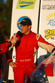 15-May-2011;ARC;Australia;Australian-Rally-Championship;IROQ;Imbil;International-Rally-Of-Queensland;QLD;Queensland;Ryan-Smart;Sunshine-Coast;auto;motorsport;podium;racing;telephoto