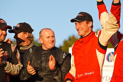 15-May-2011;ARC;Australia;Australian-Rally-Championship;IROQ;Imbil;International-Rally-Of-Queensland;QLD;Queensland;Ryan-Smart;Sunshine-Coast;auto;motorsport;podium;racing;telephoto