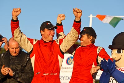 15-May-2011;ARC;Australia;Australian-Rally-Championship;IROQ;Imbil;International-Rally-Of-Queensland;John-Allen;QLD;Queensland;Ryan-Smart;Sunshine-Coast;auto;motorsport;podium;racing;telephoto