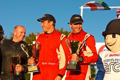 15-May-2011;ARC;Australia;Australian-Rally-Championship;IROQ;Imbil;International-Rally-Of-Queensland;QLD;Queensland;Sunshine-Coast;auto;motorsport;podium;racing;telephoto