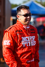 15-July-2011;APRC;Asia-Pacific-Rally-Championship;International-Rally-Of-Whangarei;Katsu-Taguchi;NZ;New-Zealand;Northland;Rally;Whangarei;auto;garage;motorsport;portrait;pre‒event;racing;service-park;telephoto