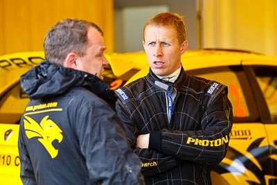 15-July-2011;APRC;Alister-McRae;Asia-Pacific-Rally-Championship;International-Rally-Of-Whangarei;NZ;New-Zealand;Northland;Rally;Whangarei;auto;garage;motorsport;portrait;pre‒event;racing;service-park;telephoto