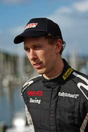 15-July-2011;APRC;Asia-Pacific-Rally-Championship;Brendan-Reeves;International-Rally-Of-Whangarei;NZ;New-Zealand;Northland;Rally;Whangarei;auto;garage;motorsport;portrait;pre‒event;racing;service-park;telephoto